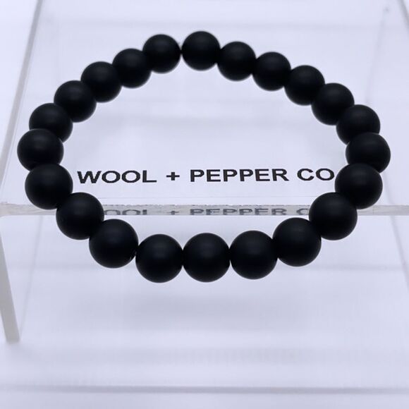 NWT Wool + Pepper Co. Matte Black Bracelet - Picture 4 of 5